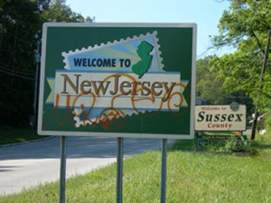 new jersey welcome sign