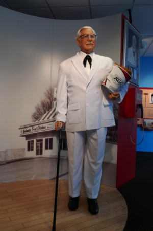 ... old colonel sanders kentucky fried chicken advertising premium figural