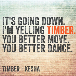 Timber song quote