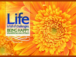 Happy Orange Flower Wallpaper Desktop Background