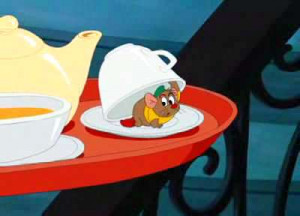 big ugly mouse under teacup