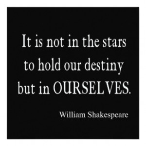 Not Stars Destiny But Ourselves Shakespeare Quote Invitation