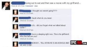 Facebook Cheating Fail