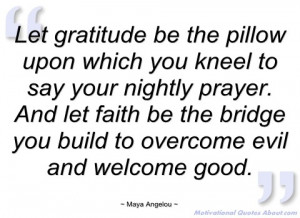 Maya Angelou quote on gratitude