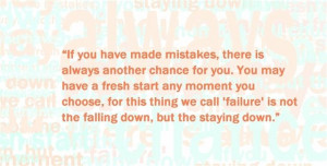 ... the falling down, but the staying down. Wisdom Life Motivational Quote