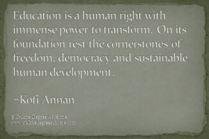 Quotes education. Education is a human right with immense power to ...