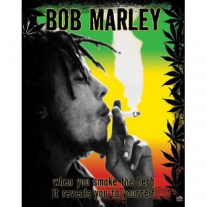 16x20) Bob Marley Smoke the Herb Quote Music Poster Print
