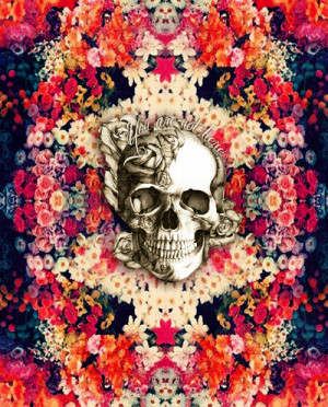 Day of the Dead Skull with Roses
