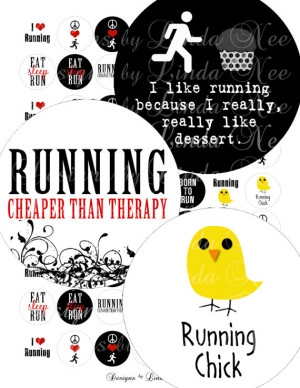 Instant Download - Running Quotes (1 inch rounds) Images SALE ...