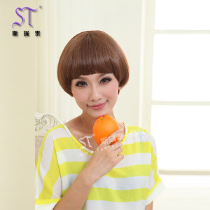 ... Fat BOB wig short straight hair wig women quotes(China (Mainland