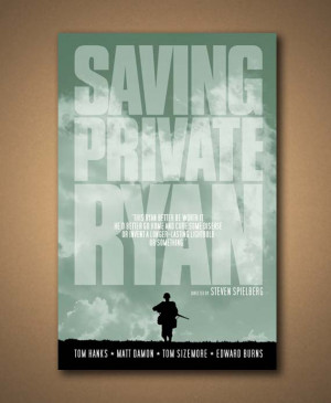 SAVING PRIVATE RYAN Movie Quote Poster