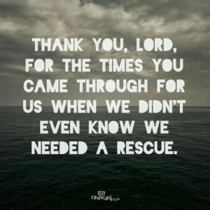 Thank you, Lord...
