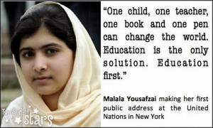 Nobel Peace Prize, Education Quotes of Malala Yousafzai, I Am Malala ...