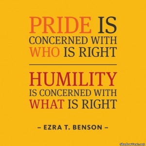 Pride and Humility