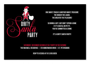home holiday holiday invitations dirty santa