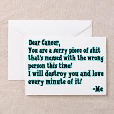 Letter To Cancer Greeting Card for