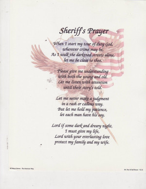 POLICE DEPUTY SHERIFF Poem Prayer Personalized Name Art