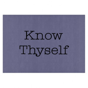Purple Know Thyself Quotes Inspirational Quote Cutting Boards