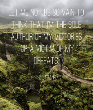 Let me not be so vain...