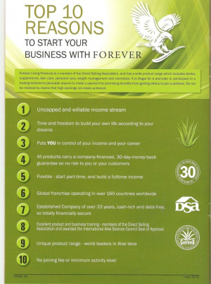 Forever Living, Living Products, Forever Aloe, Tops 10, 10 Reasons ...