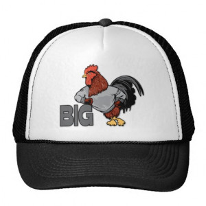 BIG Rooster Chicken - Funny Innuendo Mesh Hat