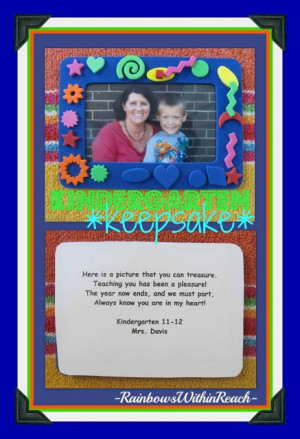 photo of: End of the Year Kindergarten Keepsake (via RoundUP of End of ...