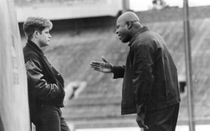 Still of Sean Astin and Charles S. Dutton in Rudy (1993)