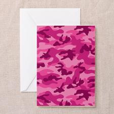 Pink Camo; Camouflage 2 Greeting Cards for