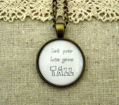 passion pit let your love grow tall inspired lyrical quote necklace