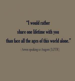 ... face all the ages of this world alone.