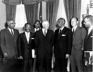 June 23, 1958, with black leaders with whom he discussed civil rights ...