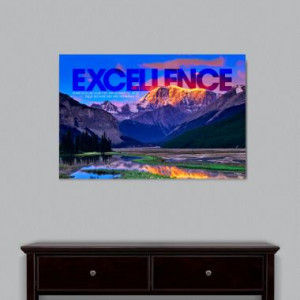 Excellence Mountain Motivational Art (703562)