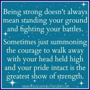 Being Strong...