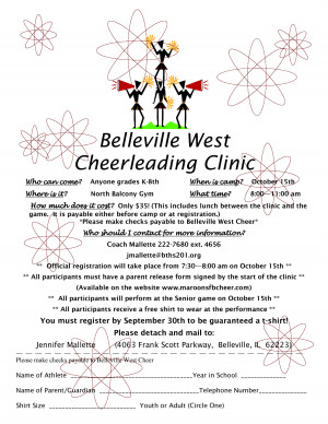 Mini Cheer Camp Flyer