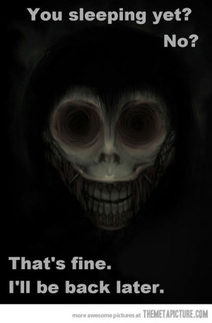 funny creepy scary face sleep