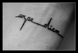 Most popular tags for this image include: carpe diem and tattoo