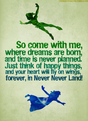 never want to grow up Peter pan