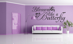 Blossom-Butterfly-Vinyl-Wall-Art-Kids-Bedroom-Girls-Sticker-Decal ...
