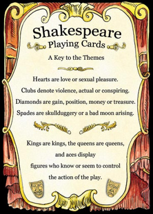 Shakespeare quot Quotes quot Playing Cards by Prospero Art