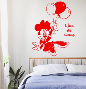 Disney Mouse Wall Decals Never Stop Dreaming Quotes Children Vinyl ...
