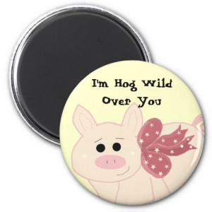 Cute Pig with Saying Magnets