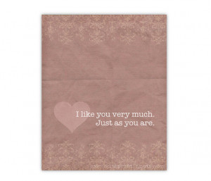 Bridget Jones' Diary 8x10 Quote Print - I Like You Very Much Heart Art ...