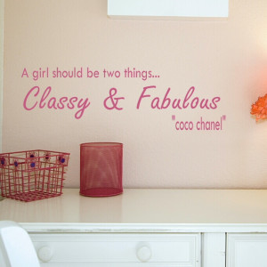 Girls quote wall decal