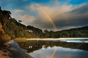 Double rainbow reflections NSW Australia
