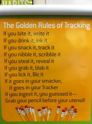 ... to track and track accurately this week think of these great sayings