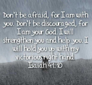 God is with us and will give us strength