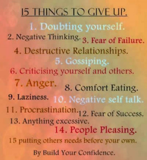 15 things to give up