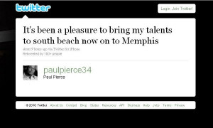 Paul Pierce South Beach Tweet