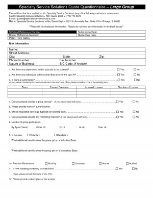 Service Quote Business Forms