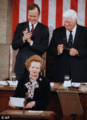 US President George Bush Sr and British Prime Minister Margaret ...